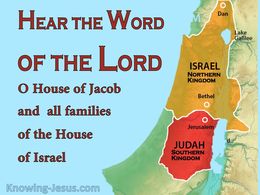 Jeremiah 2:4 Hear The Word Of The Lord Jacob And Israel (blue)